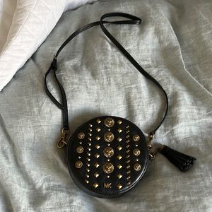 Michael Kors Black Leather Cross Body USED ONCE!